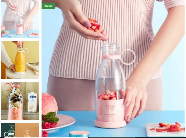 Portable Electric Juicer USB Charging Fruit Mixers Smoothie Bullet Blender